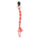 GLASSNOBLE pacifier chain for babies crocheted with clip hand-braided dark orange