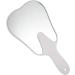 High Definition Tooth Shaped Handheld Mirror - Cute Makeup Mirror with Handle for Women, Men, Girls, Kids - White - Buy Online on GoSupps.com