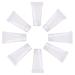 Mose Cafolo 100pcs 5ml (0.17oz) Empty Cosmetic Tubes Toiletry Lotion Bottle with Screw Cover. Smooth Polish White Plastic with Free Syringe as Gift! 5ml-100pcs
