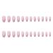 Xerling Fancy Glossy Full Cover Soft Pink Heart Coffin Acrylic Nails - 24 Pcs Press-On False Tips for Women & Girls | Cute Baby Pink Design for Parties & Salons - Buy Online on GoSupps.com