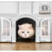 Purrfect Portal French Cat Door - Stylish No-Flap Cat Door Interior Door for Average-Sized Cats Up to 20 lbs, Easy DIY Setup, Secured Installation in Minutes, No Training Needed, 7.13 x 8.32