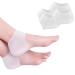 Heel Pads Silicone 2 Pairs Gel Heel Protector Silicone Heel Socks for Plantar Fasciitis Relieve Heel Pain and Pressure