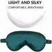 Silk Satin Sleeping Eye Mask - Dark Green Sleep Mask for Men & Women | Soft Breathable Blackout Eye Cover | Perfect Travel & Wedding Gift - Buy Online on GoSupps.com