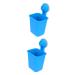 CABILOCK 2 STK wall brackets Electric toothbrush Electrician toothbrush suction holder dance-free toothbrush holder toothpaste storage box suction wall child bluex2st 17*11cmx2pcs