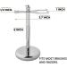 Stylish Stainless Steel Razor Holder & Shaving Brush Stand for Men - Portable Shaving Rack 2.9x6 Inches - Buy Online on GoSupps.com