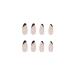 Justotry 24-Piece Press-On Almond Nails - Black & White French Acrylic Nails for Women | Short Artificial Nail Art - Buy Online on GoSupps.com