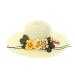 Women's Hat with Flower Sun Sun Beach Cover Hat Shade Hat Visor Baseball Caps White One Size