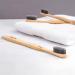 Wowe Bamboo Toothbrush Set - Charcoal Infused Soft Bristles, 4 Pack - Buy Online on GoSupps.com
