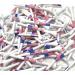 NorthPointe USA American Flag 3  Plastic Golf Tees - 100 Patriotic Golf Tees Plastic in Bulk