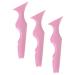 Ipetboom 3pcs Silicone Beauty Ruler Eye Shadow Lipstick Makeup Tool Eyeshadow Guide Template Eyebrow Pencil 15X4.15CM Pink-2