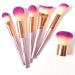 JAF 26pcs Professional Makeup Brush Set - Vegan Kabuki Face Contour Brushes in Pink & Rose Gold - Complete Soft Cosmetic Kit (Purple) - J2621SV-Z - Buy Online on GoSupps.com