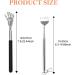 Telescopic Back Scratchers - 2 Pack Stainless Steel for Ultimate Back & Head Massage | Silver & Black (6.3-22.44 Inch) - Buy Online on GoSupps.com