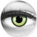 Funnylene colored contact lenses green lunatic green soft without strength 2 pack + free container - 12 monthly lenses - perfect for Halloween carnival carnival or carnival
