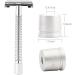 Double Butterfly Razor Plane Wet Razor - Chrome Safety Razor Set with H3 Stand & Leather Case - Buy Online on GoSupps.com