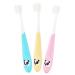 Frcolor 3st toothbrush toothbrush childrens toothbrush tooth cleaning tongue cleaner slipproof greiforn -bite ring toys children cleaning brush small head bristle ABS