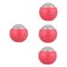 Tovinanna 4 pieces Hand massage ball Face massage roller body massage device Self -massage device Cold massage roller muscle ball Hand massage devices fitness fascitis handheld stainless steel pink