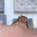 Champagne Diamond Pear Shape Rose Gold Plated Ring | Elegant CZ Engagement Wedding Ring - Buy Online on GoSupps.com