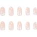 24pcs Short Almond Nude Stick on False Nails with Flowers Pattern - Removable Press on Nails for Women and Girls | Nail Art Accessories - Buy Online on GoSupps.com
