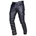 Leather Pants,Men's Autumn Winter Punk Retro Goth Slim Solid Color Lounge Pants Trousers with Pockets X-Large 01black