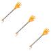 FRCOLOR 3 STK rear -capter Stainless steel cutter reindeer back massage flex migm jucky scratch handy handy relooq tool insertional massage device SCHABER PP 44.5x3.3cm yellow