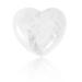 Soulnioi Healing Crystal White Crystal Heart Stone Mini Love Pocket Stone Tumbled Worry Stone for Reiki Meditation Therapy Stress Relief Home Decor - 1Pcs 20mm White_1pcs