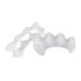 ANIPOL Toe caps 1 Pair Silicone Three Holes Hallux Valgus Toe Separator Corrector Pedicure Toe separators Toe spacers Toe caps (Color : White)