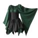 Medieval Costume Women's Renaissance Flare Sleeve Corset Skirt Overskirt Elven Archer Fancy Dress Irish Over Gown 2pcs Set Medium Green