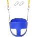 High Back Full Bucket Toddler Swing Seat with Yellow Plastic Coated Chains - Heavy-Duty Baby Swing Seat in Blue - Buy Online on GoSupps.com