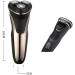GeRRiT Electric Shaver for Men - Waterproof Cordless Rechargeable Rotary Razor with Pop-up Trimmer - Gold | International Shipping Available - Buy Online on GoSupps.com