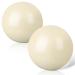 Deekin 2 Packs White 57 mm Bocce Pallino for Bocce Ball Game Bocce Ball Bocce Pallino Balls Replacement