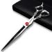 Roll Over Image to Zoom in Professional Hairdressing Scissors 7/7.5/8 Inch Hairdressing Scissors Gold and Black Gold Dragon Scissors (8-inch Flat Shear)