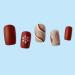 Noapasa 24Pcs Press-on fake nails red snowflake press-on fake nails smooth full coverage fake nails for women (Red) - Buy Online on GoSupps.com