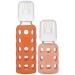 Lifefactory 4oz/9oz Glass Baby Bottle 2pk - Papaya/Cantaloupe
