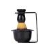 Crody simplicity of portable acrylic rasier brushes fashionable men's rasis brush holder male soap shell mug beard remover stand bowl set 5.5x1cm black