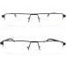 Kokobin Ultralight TR90 Reading Glasses for Men & Women - Classic Metal Half-Rim Style +3.0 Diopter with Case & Cleaning Cloth - 2-Pack - Buy Online on GoSupps.com