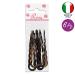 Set of 6 Italian Hair Clamps - 7cm Brown Tortoise Clips & Hairpins for Stylish Hair Knots | International Shipping - Buy Online on GoSupps.com
