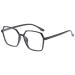 Square Blue Light Blocking Fatigue Relieve Reading Glasses Computer Readers Eyewear Oversized Flat Light Mirror +0.00 Black
