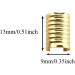 Hao Pro Fold Over Cord End Caps 13x9mm Copper Crimp Clamp - 30pcs Gold Fastener for Leather Ribbon Necklace - Buy Online on GoSupps.com