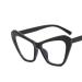 Fuqinqingoz oversized CAT-EYE reading glasses blue light blocking reading glasses anti-eyes overexertion flat light mirror (color: black size: +250) +250 black