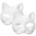 Buy Ifundom White Fox Masks - 6 Pack Paper Cat Half-Face Masquerade for Halloween & Carnival - Buy Online on GoSupps.com