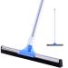 YONILL Floor Squeegee for Concrete Floor - 50" Squeegee Broom with Long Handle for Tile Floor, Heavy Duty Foam Floor Water Wiper for Garage, Shower, Kitchen, Windows, Glass, Carpet and Pet Hair