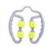 2xk-Nov massage roller 4 rolls for anti-cellulite massage deep muscle tissue and thin legs massage roller for muscle relaxation of the arms and neck (yellow)