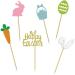26Pcs Happy Easter Cupcake Toppers Easter Egg Double-sided Colored Paper Banners Colorful Glitter Cupcake Picks for Happy Easter Theme Party Cake Decorations Supplies - Buy Online on GoSupps.com