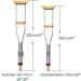LINYUES Medical Underarm Crutches for Adults 2 Units Aluminum Height Adjustable Armpit Crutches Ergonomic Walking Crutches for Men Women Small - Buy Online on GoSupps.com