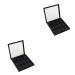 Healeved 2 Pcs 12 Empty Eyeshadow Dish Blush Palette Eyeshadow Palette Travel Eyeshadow Empty Eye Shadow Case 1 count (Pack of 1) Blackx2pcs