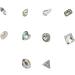 dijiusidy Nail Rhinestones Manicure Decorations Multiple-Shape Multi-color Glass DIY Decor Stickers Eye-catching Beauty Tools 8mmSquare - Buy Online on GoSupps.com