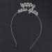FRCOLOR Crystal Happy New Year Headband Sparkly Rhinestone New Year Tiara Hair Hoop Headdress Christmas Holiday Party Supplies Favors - Buy Online on GoSupps.com