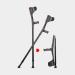 LINYUES Crutches for Adults Forearm Crutches Disabled Fracture Crutch Adjustable Height and Handle Crutches with Rubber Handles Comfortable Grip and Wear-Resistant Medical Mobility Accessories (Black Black 1 pcs