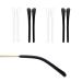 Zeaybsr 4 pairs silicone coats silicone anti -slip cover slide slipproof gently anti -slip glasses hinge repair spare parts universal glasses brick (black and white)