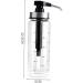 WOFASHPURET Glass Containers for Liquids Coffee Syrup Dispenser Pump Stainless Steel Press Mouth 22.5x6x6cm Black - Buy Online on GoSupps.com